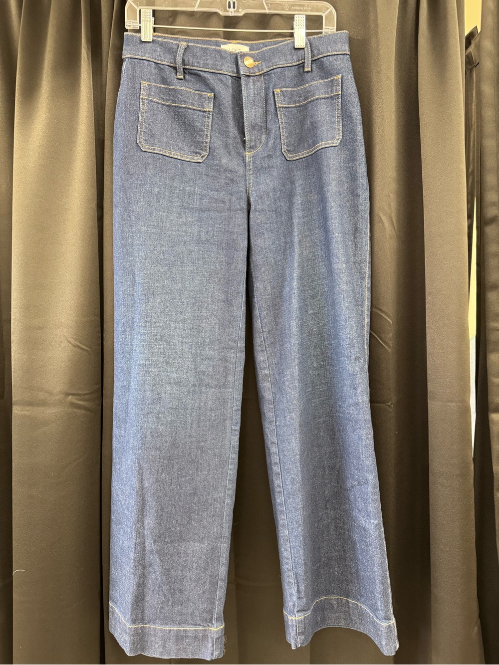 LOFT Medium Blue Wide-Leg High-Rise Jeans